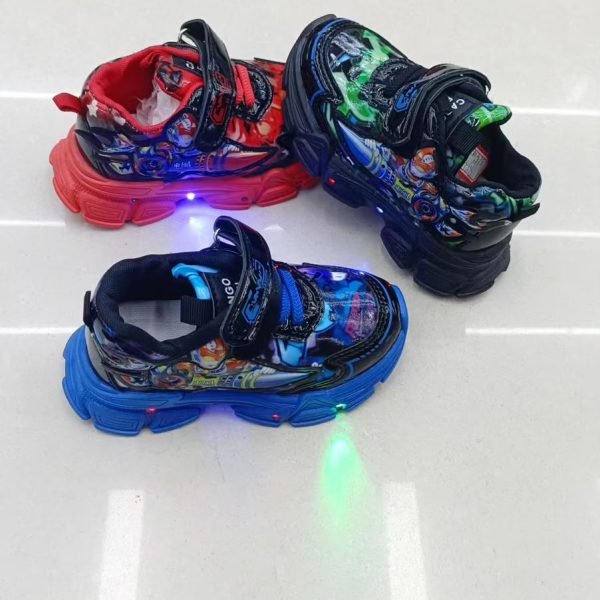 Kids' Hero Print LED Sneakers