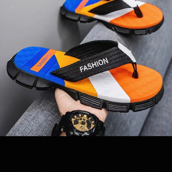 Men's Colour-Block Sport Flip Flops