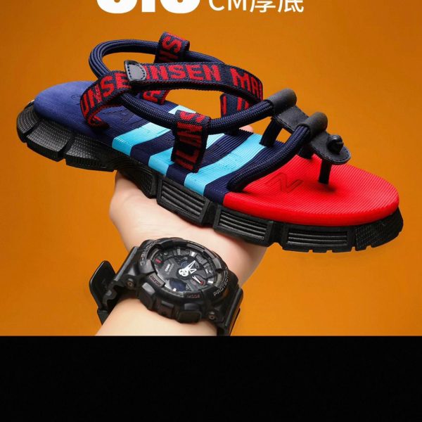 Men's Strappy Platform Sandals (5cm Sole)
