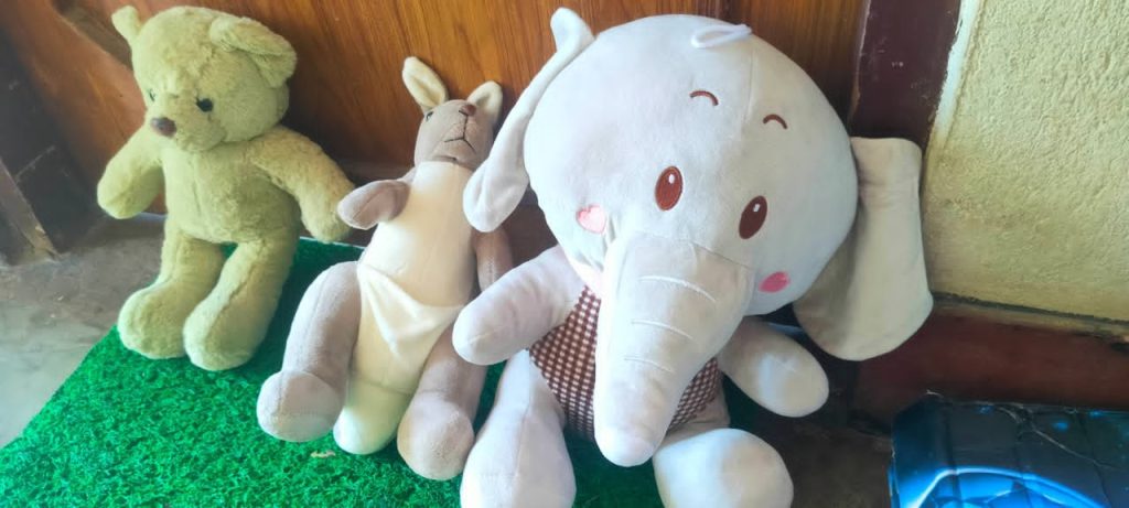 Soft Plush Animals - Teddy, Kangaroo & Elephant