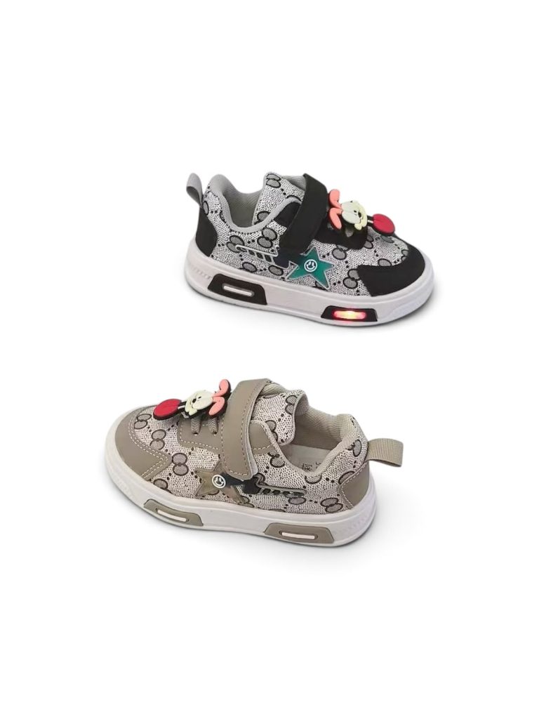 Toddler Monogram Print LED Sneakers